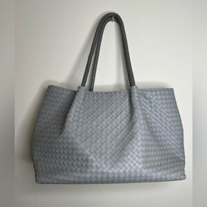 Lulu Dharma Gray Woven Tote Bag